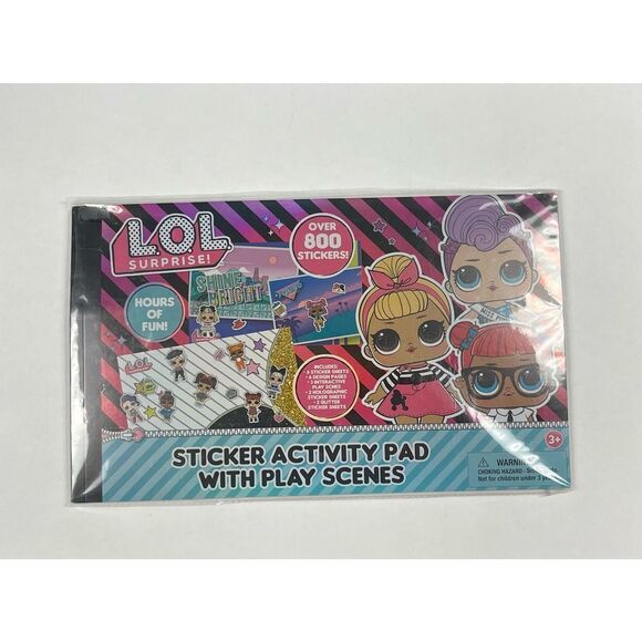 LOL Surprise Sticker Activity Pad with Play Scenes Over 800 Stickers Ages 3+ NIP - Picture 2 of 2